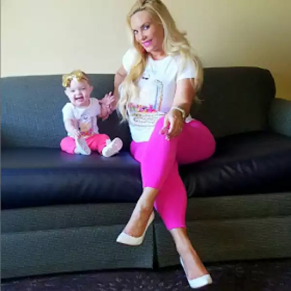 Coco and her daughter look lovely in matching outfits